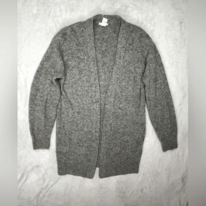 H&M Gray Cardigan‎ Open Front Knit Sweater Cozy Comfy Casual Size S